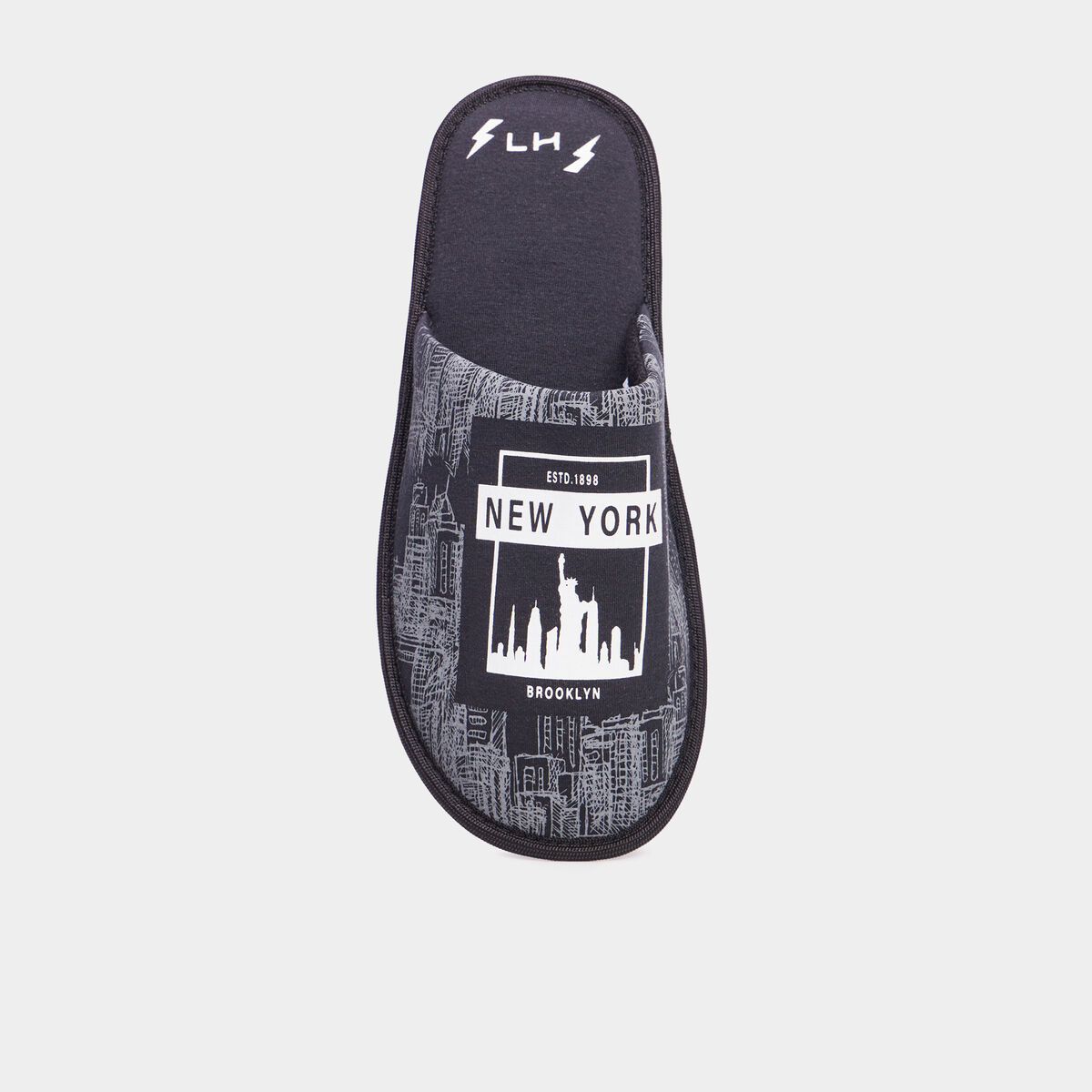 Chaussons mules noir homme