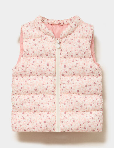 Parka 3 en 1 avec doudoune rose clair b&eacute;b&eacute; fille