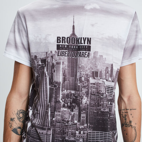 T-shirt manches courtes gris homme