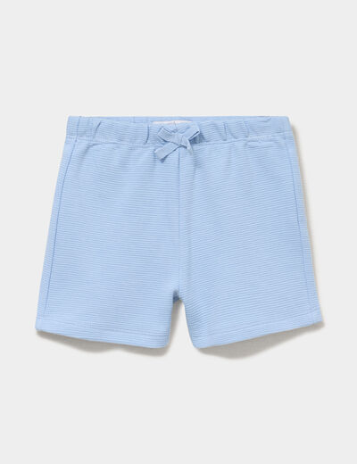 Short molletonn&eacute; coton bleu pastel b&eacute;b&eacute; gar&ccedil;on