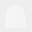 T-shirt col roul&eacute; manches longues coton ecru fille