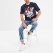 T-shirt manches courtes coton Avengers bleu marine homme