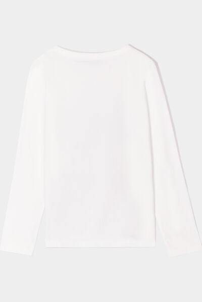 T-shirt manches longues coton Wish Asha ivoire fille