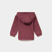 Sweat zipp&eacute; &agrave; capuche molletonn&eacute; bordeaux b&eacute;b&eacute; fille