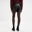 Jupe-short simili cuir noir femme