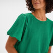 T-shirt manches courtes ballons vert femme