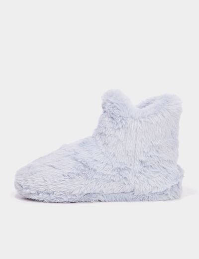 Chaussons fausse fourrure Stitch bleu femme