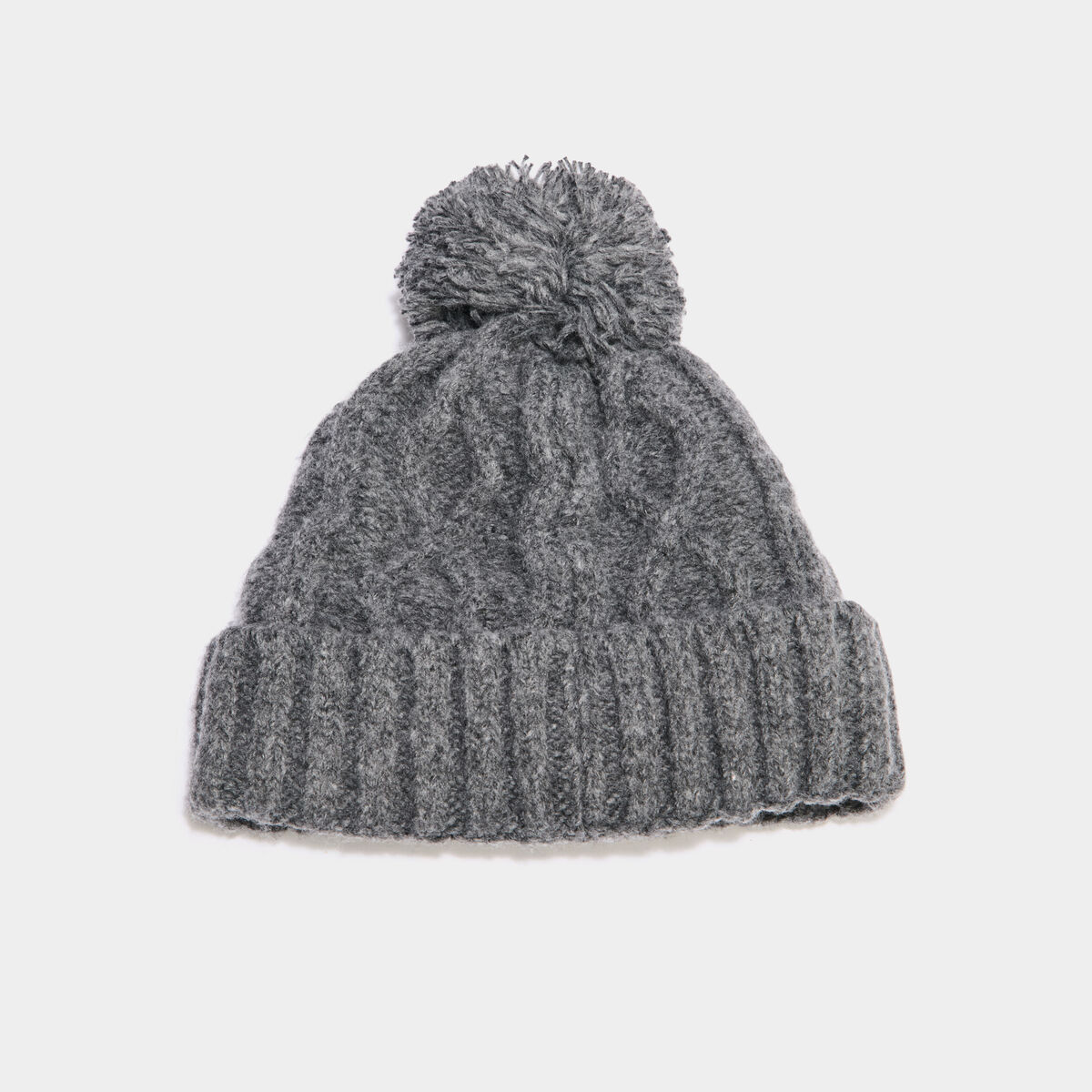 Bonnet &agrave; pompon gris fonc&eacute; gar&ccedil;on