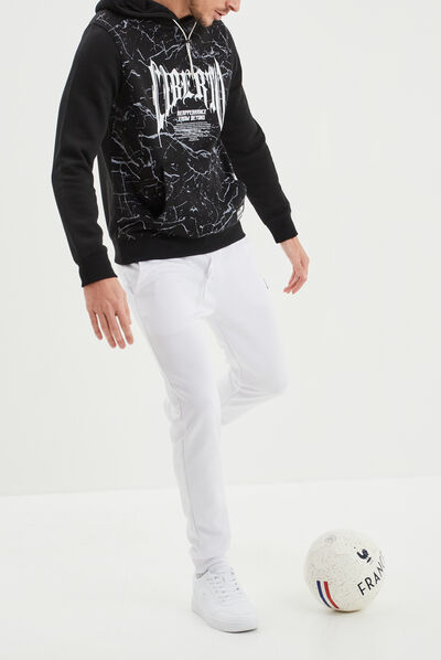 Sweat à capuche hoodie Liberto noir homme