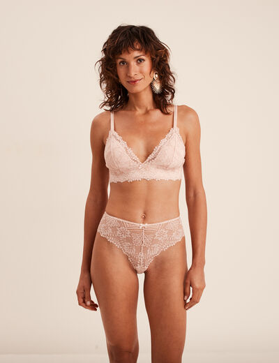 Soutien-gorge triangle paddé rose clair femme
