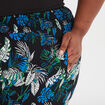 Pantalon fluide taille élastiquée noir femme grande taille