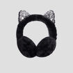 Cache-oreilles avec sequins noir fille