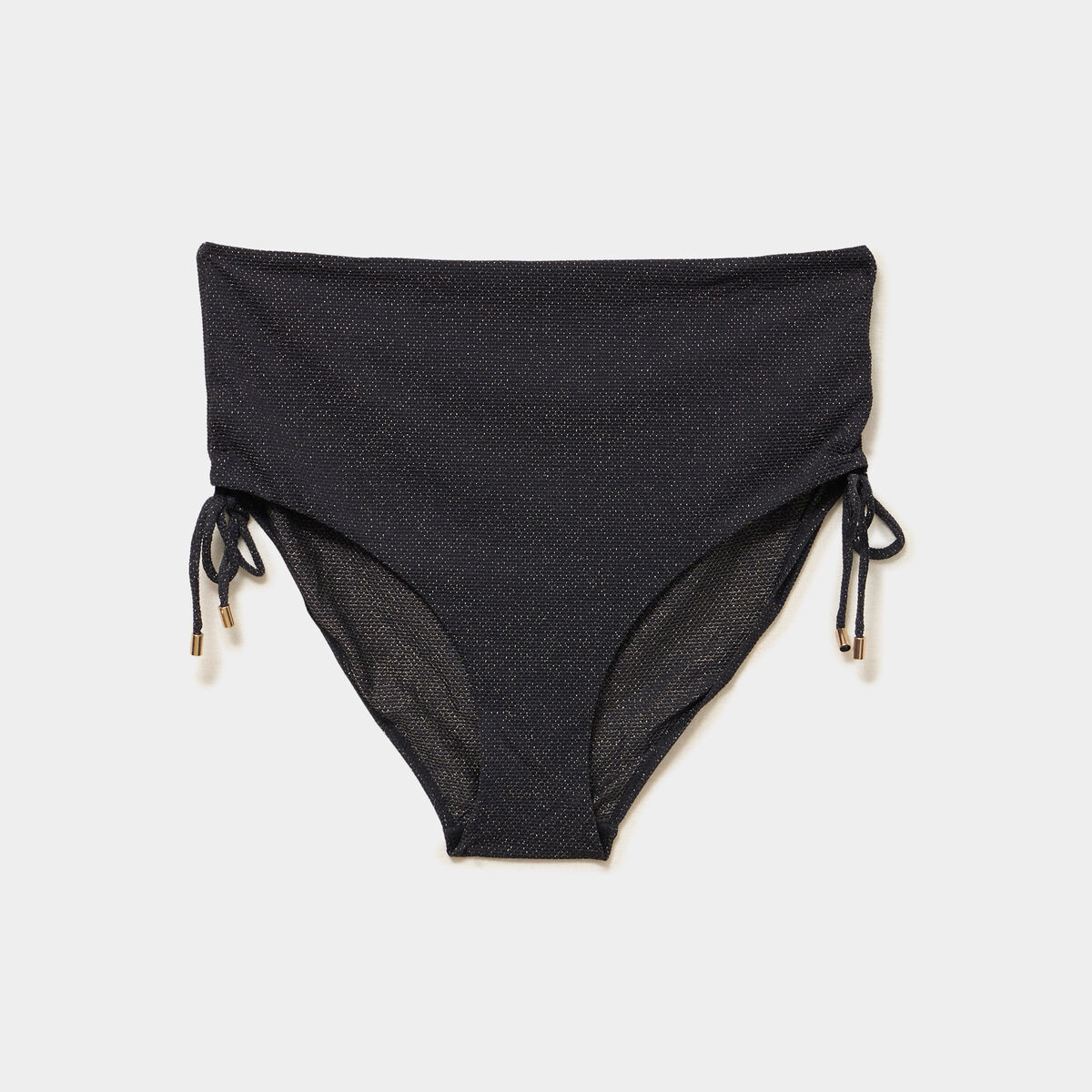 Bas de maillot de bain culotte haute noir femme grande taille