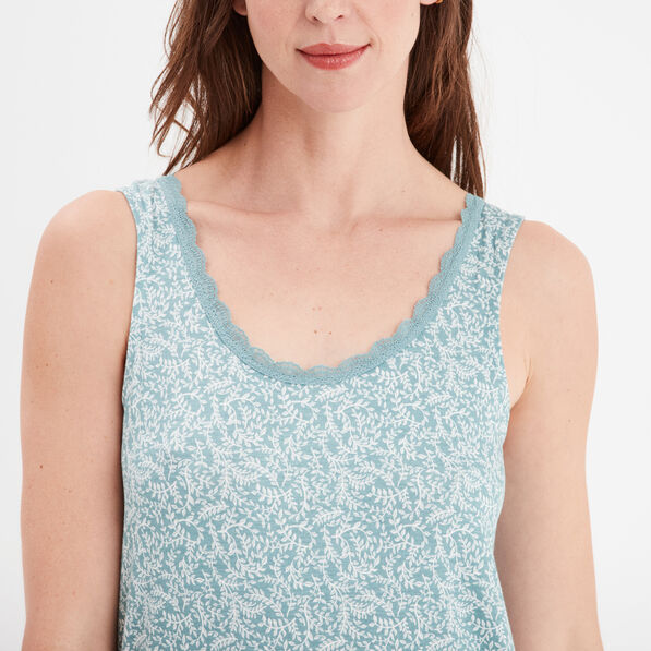 Haut de pyjama débardeur vert femme