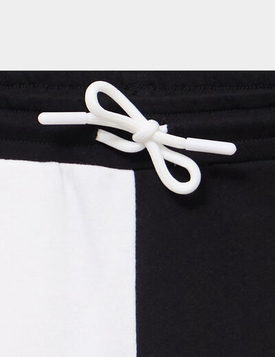 Short de jogging droit coton Spider-Man noir gar&ccedil;on