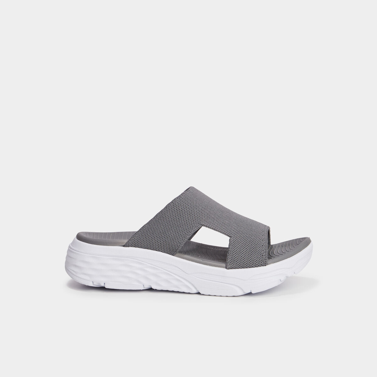 Mules compensées Confortissimo Flyknit gris femme
