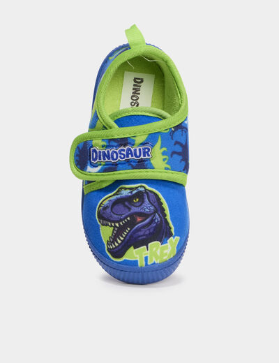 Chaussons &agrave; scratchs bleu gar&ccedil;on