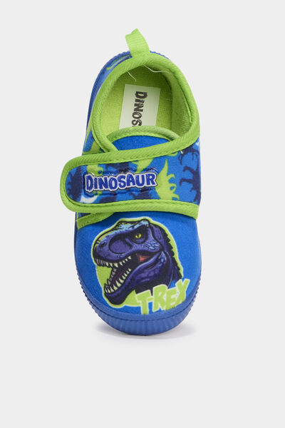 Chaussons &agrave; scratchs bleu gar&ccedil;on
