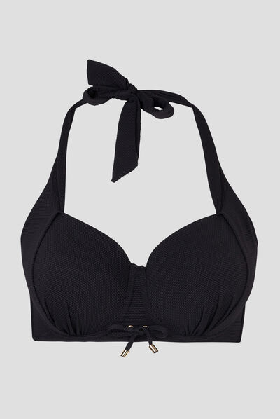 Haut de maillot de bain noir femme grande taille