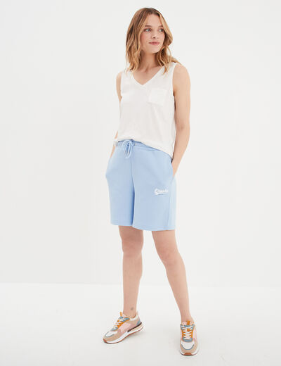 Short de jogging à coulisse Creeks bleu clair femme