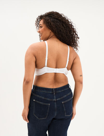 Soutien-gorge corbeille embo&icirc;tant blanc femme grande taille