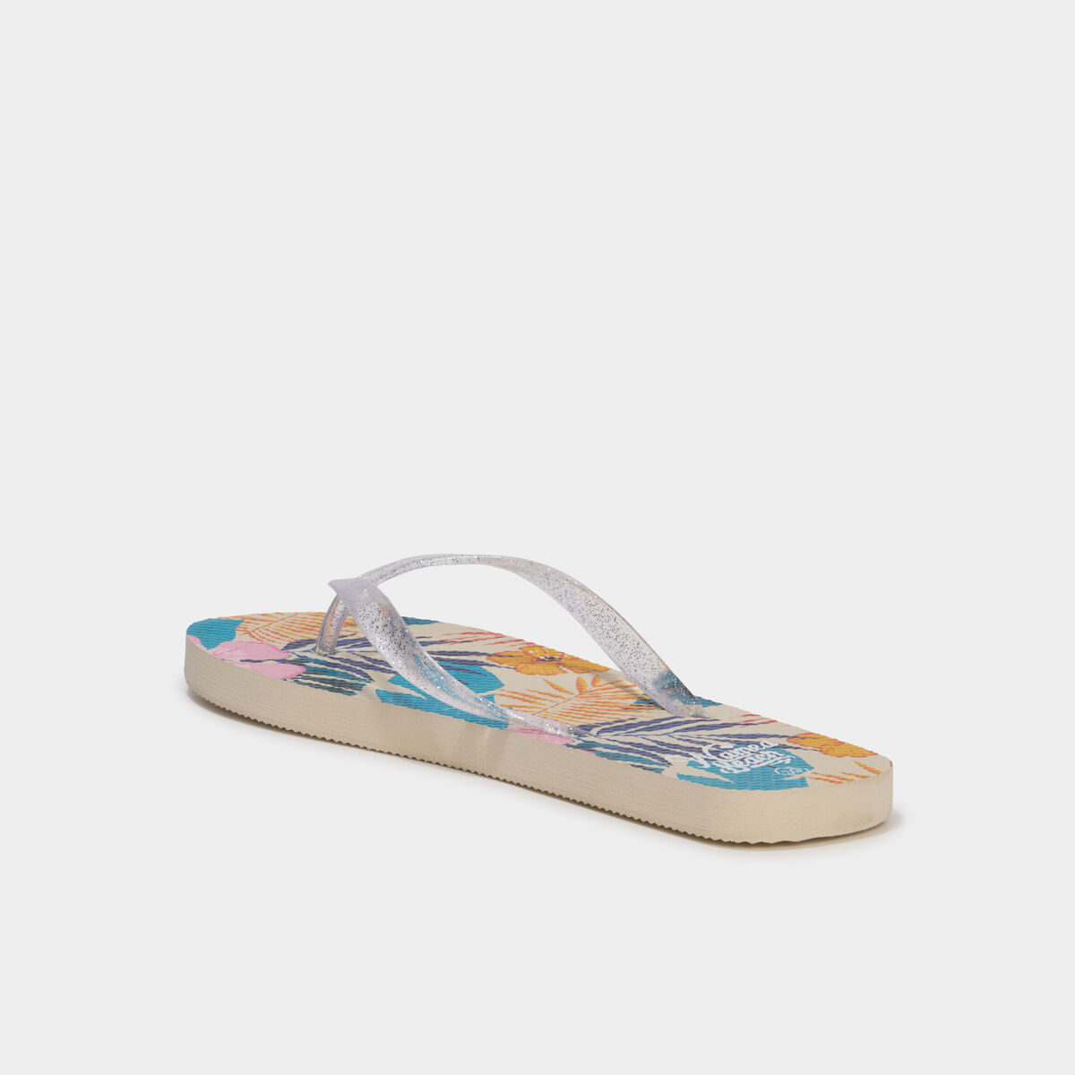 Tongs entredoigts &agrave; paillettes multicolore femme