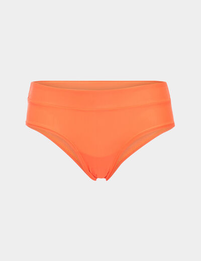 Bas de maillot de bain shorty orange corail femme