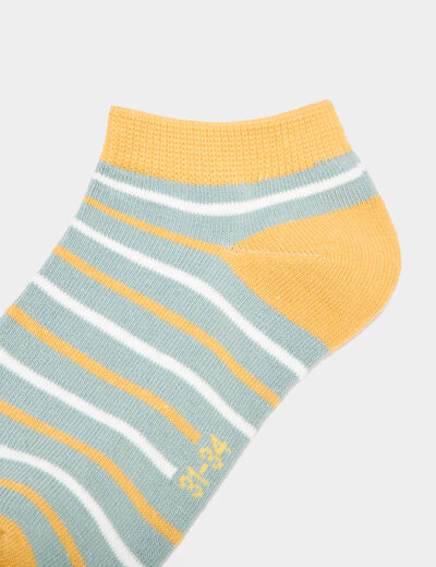 Lot 5 paires chaussettes basses orange corail garçon