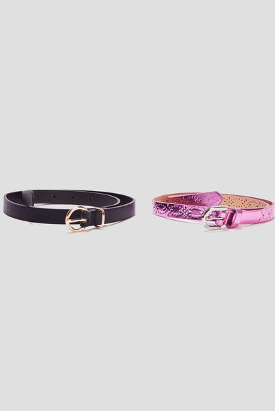 Lot 2 ceintures multicolore fille