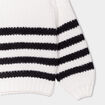 Pull col rond manches ballons ivoire fille
