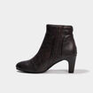 Boots &agrave; talons bout amande multicolore femme