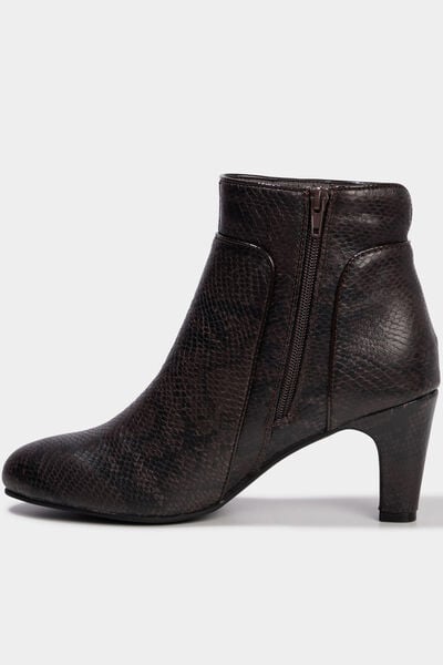 Boots &agrave; talons bout amande multicolore femme