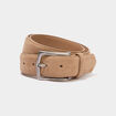Ceinture effet su&eacute;dine boucle rectangle sable homme