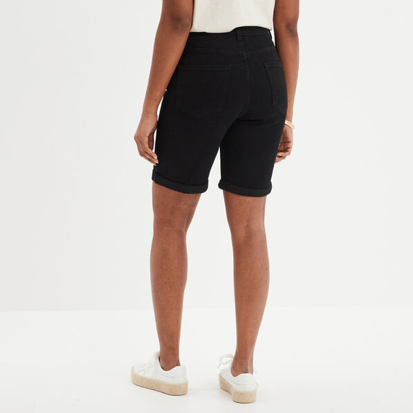 Bermuda slim noir femme