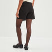 Jupe-short portefeuille avec boucle noir femme