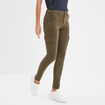 Pantalon cargo skinny 7/8ème Liberto marron foncé femme