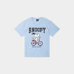 T-shirt manches courtes Snoopy bleu femme