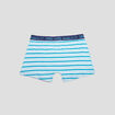 Lot 3 boxers coton bleu turquoise garçon