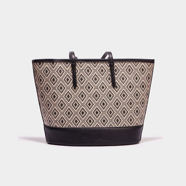 sac cabas devant tresse multicolore femme Sac cabas devant tressé multicolore femme