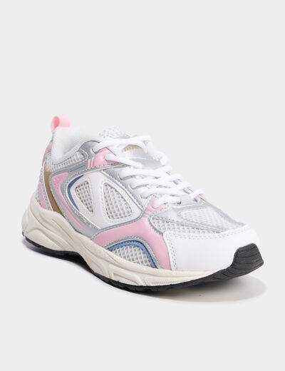 Baskets running m&eacute;moire de forme confort multicolore fille