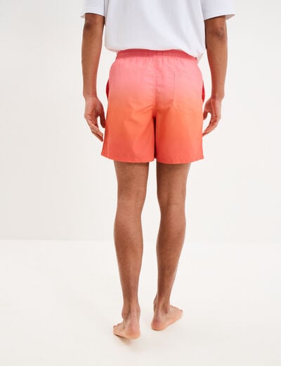 Short de bain orange homme