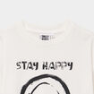 T-shirt col rond coton Smiley World ivoire gar&ccedil;on