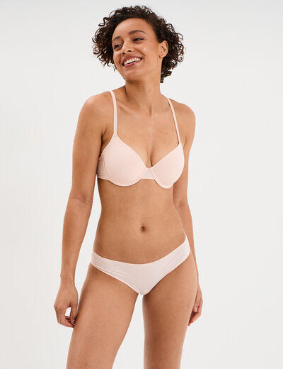 Soutien-gorge corbeille microfibre rose clair femme