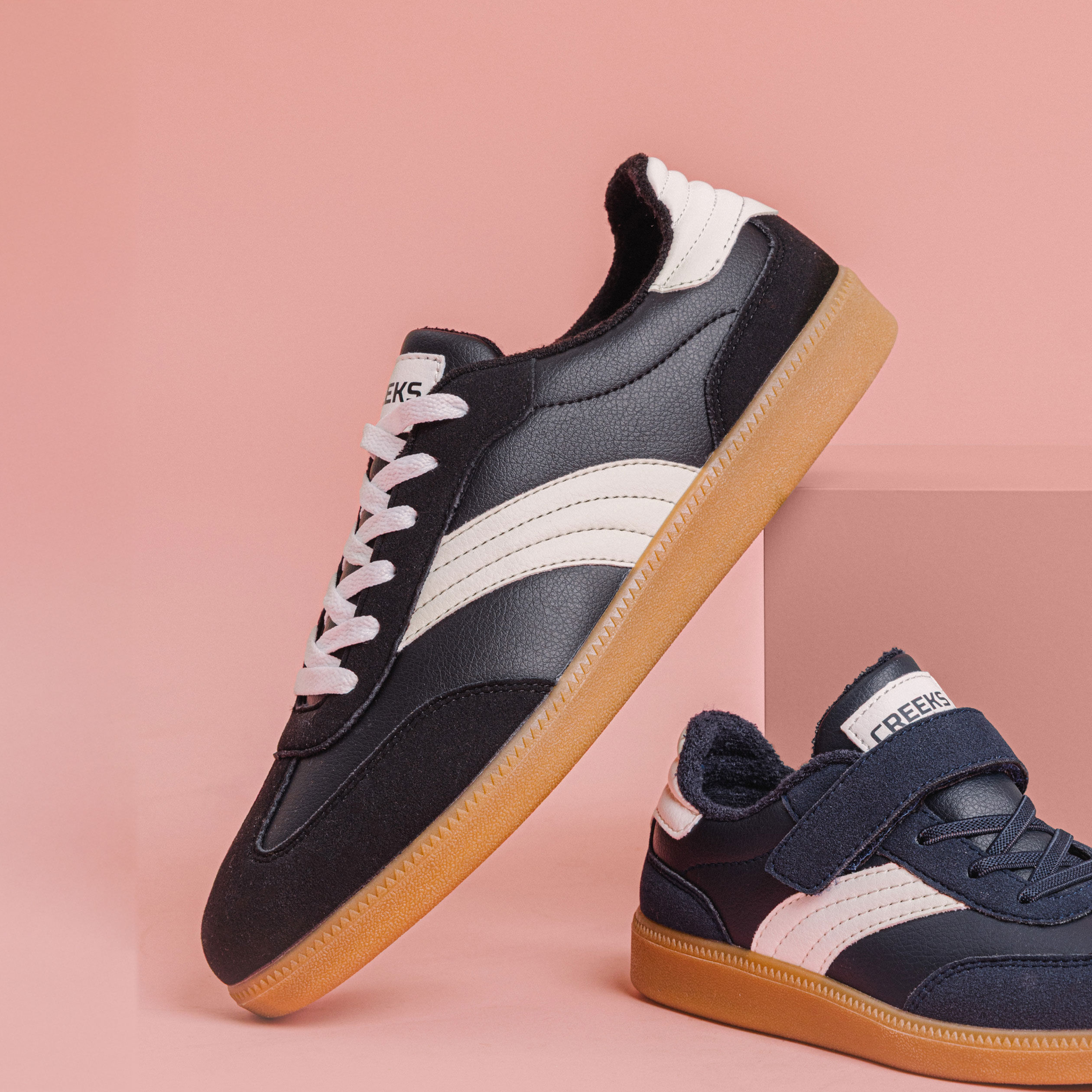 Tennis basses à lacets noir homme CREEKS