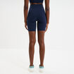 Short cycliste de sport taille haute bleu marine femme