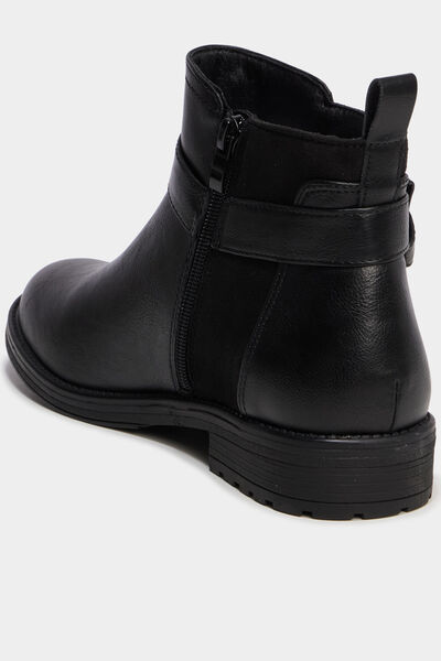 Bottines avec boucles et talons noir femme