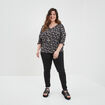Jegging taille élastiquée grande taille noir femme grande taille