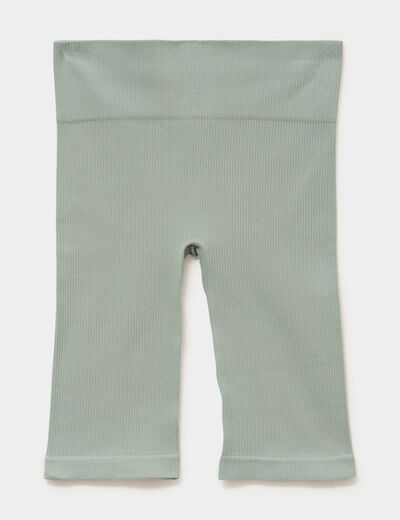 Short cycliste de sport c&ocirc;tel&eacute; stretch vert pastel femme