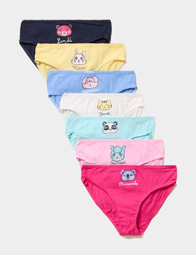 Lot 7 culottes coton multicolore fille