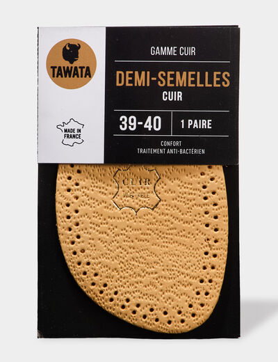 Demi-semelles cuir Tawata sable mixte